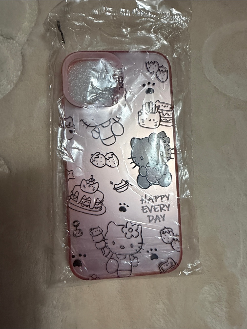 Pink Cartoon Cat Decorative Phone Case - Cute Pattern Protection iPhone 13